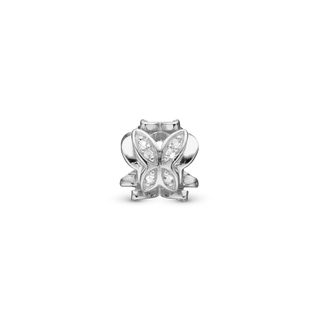 Christina Butterfly Change Stopper - Charm 4 mm Til Armbånd - Blankpoleret Sterling Sølv m. 18 Topas 623-S235