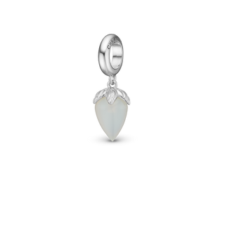 Christina Grey Moonstone - Hænger Charm 4 mm Til Armbånd - Blankpoleret Sterling Sølv m. 1 Månesten 623-S249grey