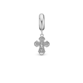 Christina Dagmar Cross - Hænger Charm 4 mm Til Armbånd - Blankpoleret Sterling Sølv 623-S279