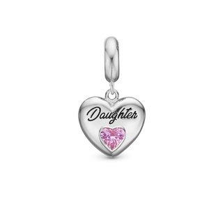 Christina Daughter - Hænger Charm 4 mm Til Armbånd - Blankpoleret Sterling Sølv m. 3 Turmalin 623-S293