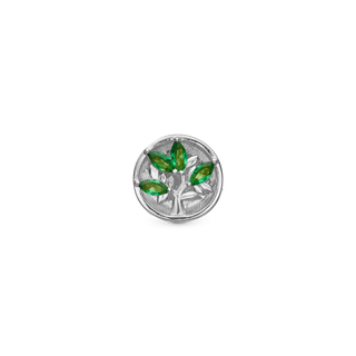 Christina Green Life - Charm 4 mm Til Armbånd - Sterling Sølv m. 4 Cubic Zirkonia 623-S314
