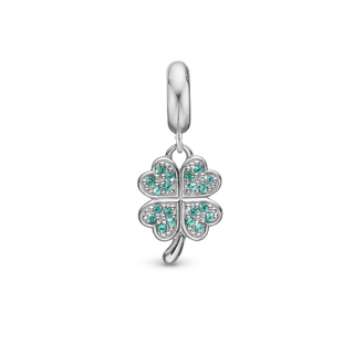 Christina Lucky Clover - Hænger Charm 4 mm Til Armbånd - Sterling Sølv m. 20 Cubic Zirkonia 623-S323
