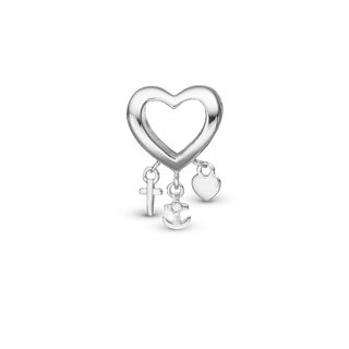Christina My Faith, Hope & Love - Charm 4 mm Til Armbånd - Sterling Sølv 623-S328