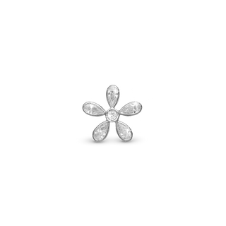 Christina Magical white Flower - Charm 4 mm Til Armbånd - sølv m. 6 Cubic Zirkonia 623-S333