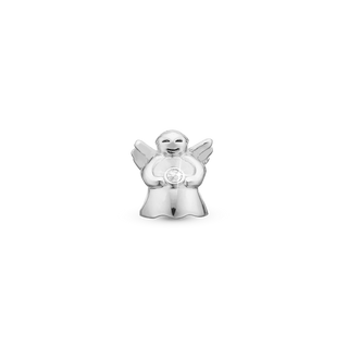 Christina Angel Spirit - Charm 4 mm Til Armbånd - Blankpoleret Sterling Sølv m. 1 Cubic Zirkonia 623-S34
