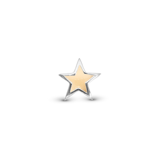 Christina Glow in the dark - Star - Charm 4 mm Til Armbånd - Blankpoleret Sterling Sølv 623-S375