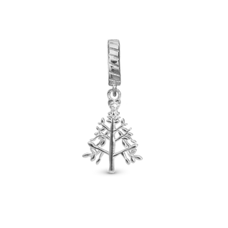 Christina Christmas 2025 - Christmas Tree - Hænger Charm 4 mm Til Armbånd - Blankpoleret sølv 623-S386