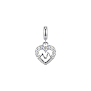 Christina Beating Heart charm 4 mm sølv 623-S395