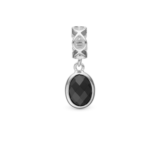 Christina Moving Onyx - Hænger Charm 4 mm Til Armbånd - Sterling Sølv m. 1 Onyx 623-S47