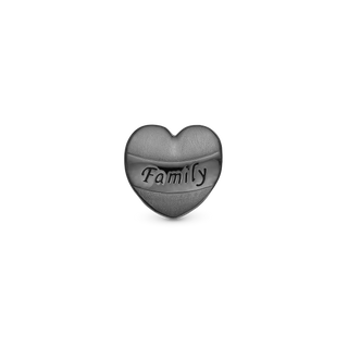 Christina My Family Charm 6 mm til Classic Læderarmbånd - Mat Rutheniumbelagt 630-B181