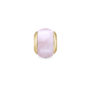 Christina Rose Quartz Magic Charm 6 mm til Classic Læderarmbånd - Forgyldt Sterling Sølv m. 1 Rosakvarts 630-G143