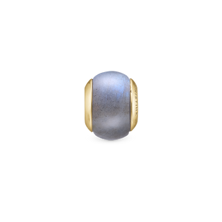 Christina Labradorite Magic Charm 6 mm til Classic Læderarmbånd - Forgyldt Sterling Sølv m. 1 Labradorit 630-G151