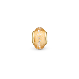 Christina Golden Topaz Globe Charm 6 mm til Classic Læderarmbånd - Forgyldt Sterling Sølv m. 16 Glas 630-G155
