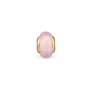 Christina Bubbly Pink Globe Charm 6 mm til Classic Læderarmbånd - Forgyldt Sterling Sølv m. Glas 630-G159