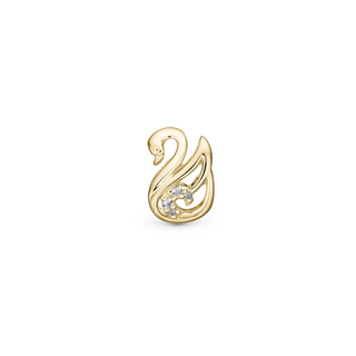 Christina - 6mm Charm The Swan forgyldt
