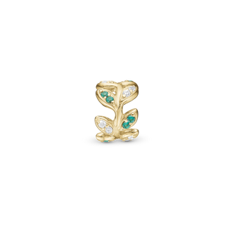 Christina Colourful Leaves Charm 6 mm til Classic Læderarmbånd - Blankpoleret Forgyldt Sterling Sølv m. 19 Multi color Cubic Zirkonia 630-G251