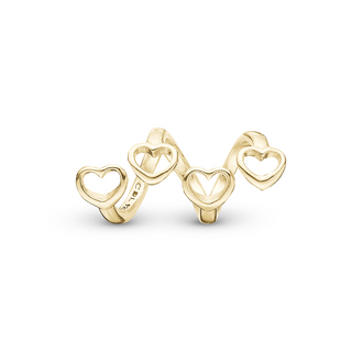 Christina - Charm Family Hearts forgyldt