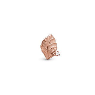Christina Spring Leaf Charm 6 mm til Classic Læderarmbånd - Mat Rosaforgyldt m. 1 Cubic Zirkonia 630-R125