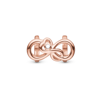 Christina Mother & Child Love Charm 6 mm til Classic Læderarmbånd - Blankpoleret Rosaforgyldt m. 1 Topas 630-R166