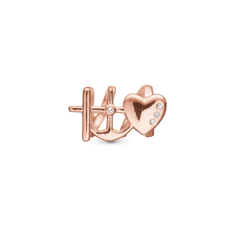 Christina Faith Hope & Love Charm 6 mm til Classic Læderarmbånd - Blankpoleret Rosaforgyldt m. 4 Topas 630-R174