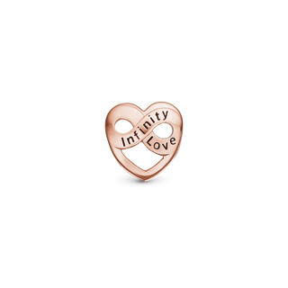Christina Infinity Love Charm 6 mm til Classic Læderarmbånd - Blankpoleret Rosaforgyldt 630-R252