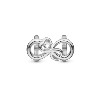 Christina Mother & Child Love Charm 6 mm til Classic Læderarmbånd - Blankpoleret Sterling Sølv m. 1 Topas 630-S166