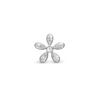Christina Magic Flower white Charm 6 mm til Classic Læderarmbånd - Sterling Sølv m. 6 Hvide Cubic Zirkonia 630-S270