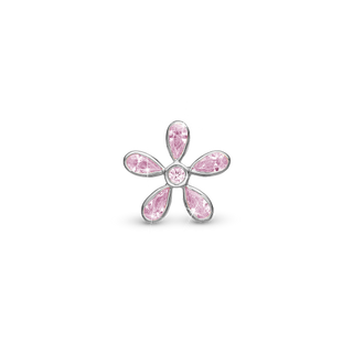 Christina Magic Flower pink Charm 6 mm til Classic Læderarmbånd - Sterling Sølv m. 6 Pinke Cubic Zirkonia 630-S271