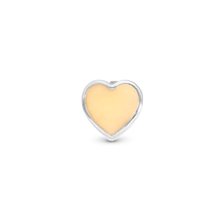 Christina Glow in the dark - Heart Charm 6 mm til Classic Læderarmbånd - Blankpoleret Sterling Sølv 630-S287