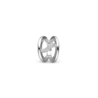 Christina Simplicity Charm 6 mm til Classic Læderarmbånd - Blankpoleret Sterling Sølv 630-S88