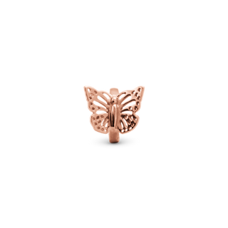 Christina Butterfly Charm 6 mm til Classic Læderarmbånd - Blankpoleret Rosaforgyldt 650-R18