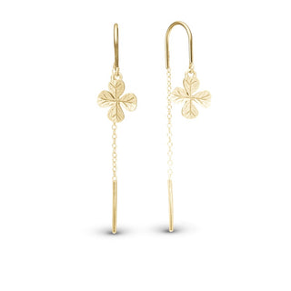 Christina øreringe Long Four Leaf Clover 670-G77
