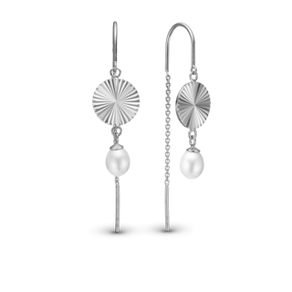 Christina Sparkle Life Hænge Øreringe - Sterling Sølv m. 2 Hvide Ferskvandsperler 670-S60