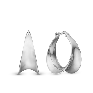Christina Ellipse Hoops - Sterling Sølv 670-S70
