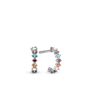 Christina Rainbow Hoops - Sterling Sølv m. 16 Multi color Cubic Zirkonia 670-S74