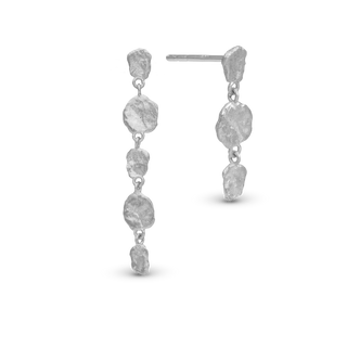 Christina Antique Hænge Øreringe - Mat Sterling Sølv 670-S76