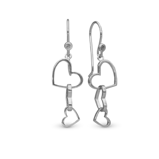Christina Dancing Love Hænge Øreringe - Blankpoleret Sterling Sølv 670-S98
