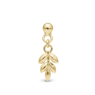 Christina Dangling Leaf Enkelt Ørestik / Single Stud - Blankpoleret Forgyldt Sterling Sølv 676-G06