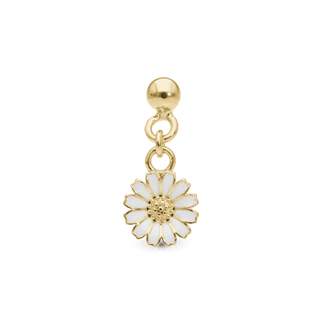 Christina Dangling Marguerit Enkelt Ørestik / Single Stud - Blankpoleret Forgyldt Sterling Sølv 676-G07