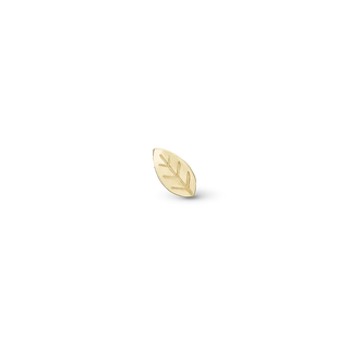 Christina Leaf Enkelt Ørestik / Single Stud - Blankpoleret Forgyldt Sterling Sølv 676-G16