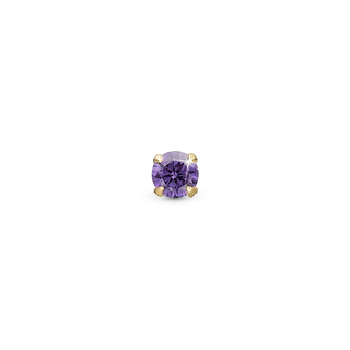 Christina Purple Dance Enkelt Ørestik / Single Stud - Blankpoleret Forgyldt Sterling Sølv m. 1 Cubic Zirkonia 676-G22
