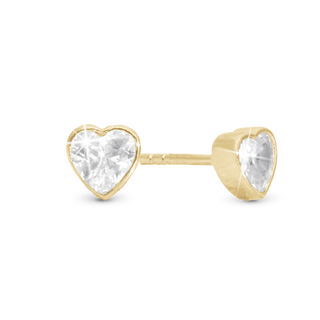 Christina Sparkling Love Ørestikker - Blankpoleret Forgyldt Sterling Sølv m. 2 Hvide Cubic Zirkonia 671-G149