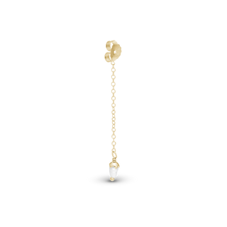 Christina Stud Add-On / 1 stk. Ørestik - Blankpoleret Forgyldt Sterling Sølv m. 2 Hvide Cubic Zirkonia 671-G150