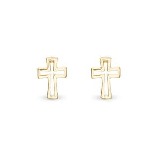 Christina Cross Ørestikker - Blankpoleret Forgyldt Sterling Sølv 671-G23