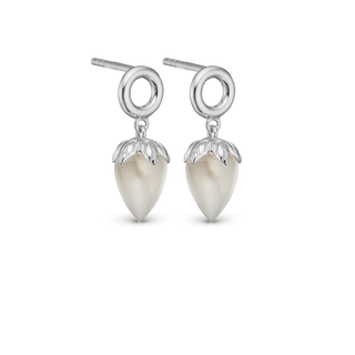 Christina Grey Moonstone Ørestikker - Blankpoleret Sterling Sølv m. 1 Månesten 671-S104-grey