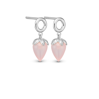 Christina Pink Chalcedony Ørestikker - Blankpoleret Sterling Sølv m. 1 Kalcedon 671-S104-pink