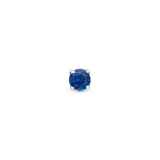 Christina Evening Blue Enkelt Ørestik / Single Stud - Blankpoleret Sterling Sølv m. 1 Cubic Zirkonia 676-S03