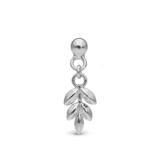 Christina Dangling Oak Leaf Enkelt Ørestik / Single Stud - Blankpoleret Sterling Sølv 676-S06