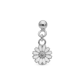 Christina Dangling Marguerit Enkelt Ørestik / Single Stud - Blankpoleret Sterling Sølv 676-S07