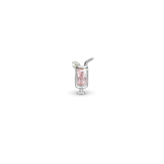 Christina Pink Drink Enkelt Ørestik / Single Stud - Sterling Sølv m. 2 Grønne Cubic Zirkonia 676-S09